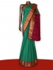 Traditional Contrast Pure Mysore Crepe Silk Saree